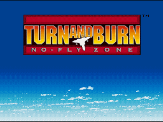 Turn and Burn No Fly Zone title screen for Super Nintendo